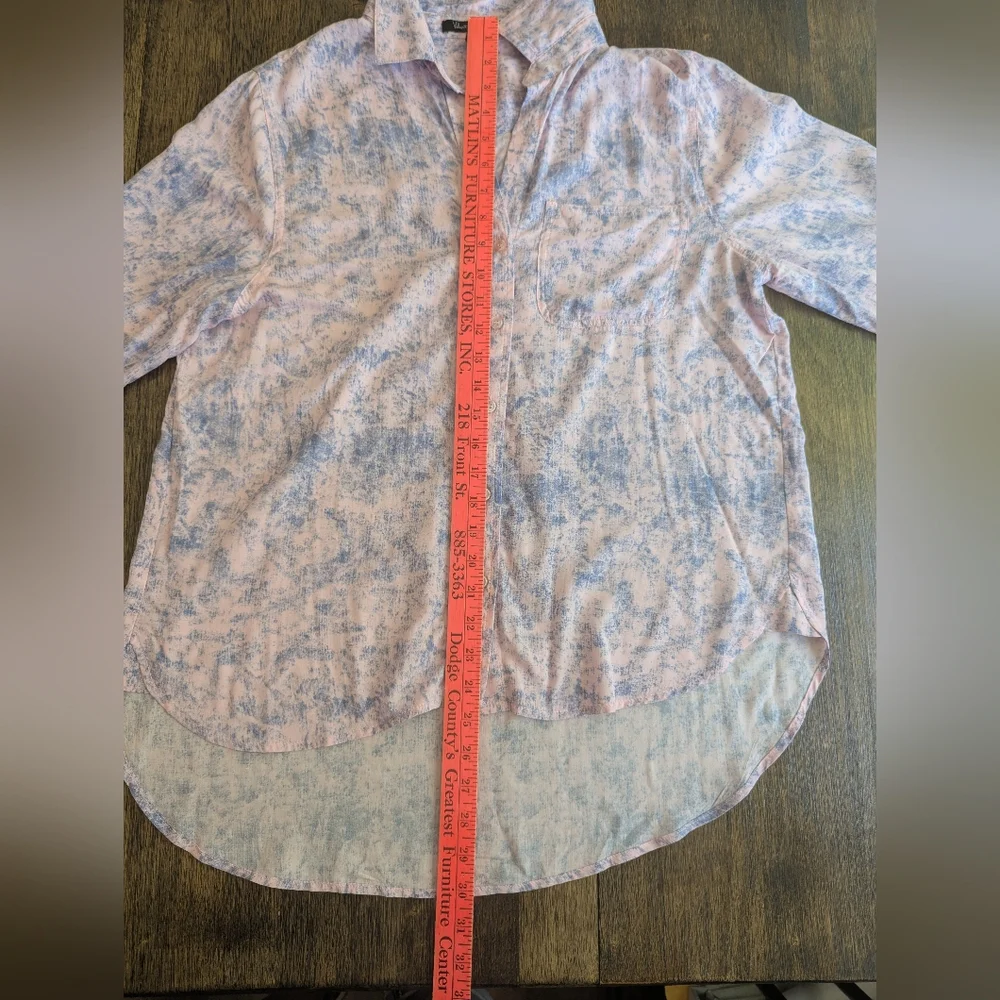 Velvet Heart Pink and Blue Button Down‎ Shirt